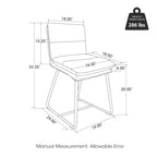 Ensemble de 2 ou 4 chaises de salle à manger d'appoint modernes Glitzhome, revêtues d'un épais cuir PU et dotées de pieds en métal