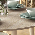 Table de salle à manger ronde pliante HOMCOM 35, table à abattants pliable pour petits espaces, petite table de cuisine avec pieds en bois massif