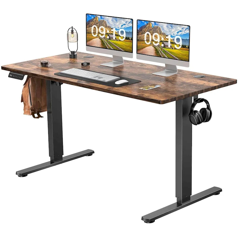 Bureau assis-debout électrique réglable en hauteur, bureau ergonomique pour ordinateur, quatre tailles, quatre couleurs