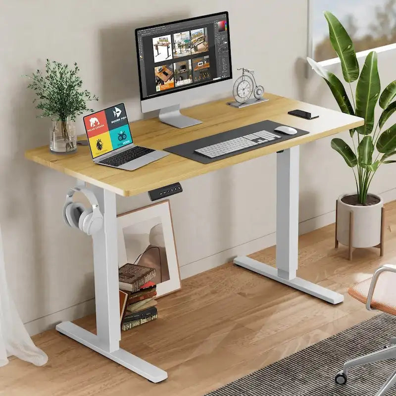 Bureau assis-debout électrique réglable en hauteur, bureau ergonomique pour ordinateur, quatre tailles, quatre couleurs