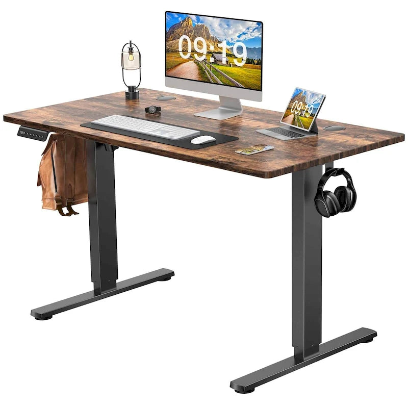 Bureau assis-debout électrique réglable en hauteur, bureau ergonomique pour ordinateur, quatre tailles, quatre couleurs