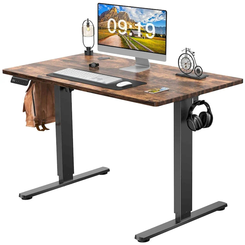 Bureau assis-debout électrique réglable en hauteur, bureau ergonomique pour ordinateur, quatre tailles, quatre couleurs