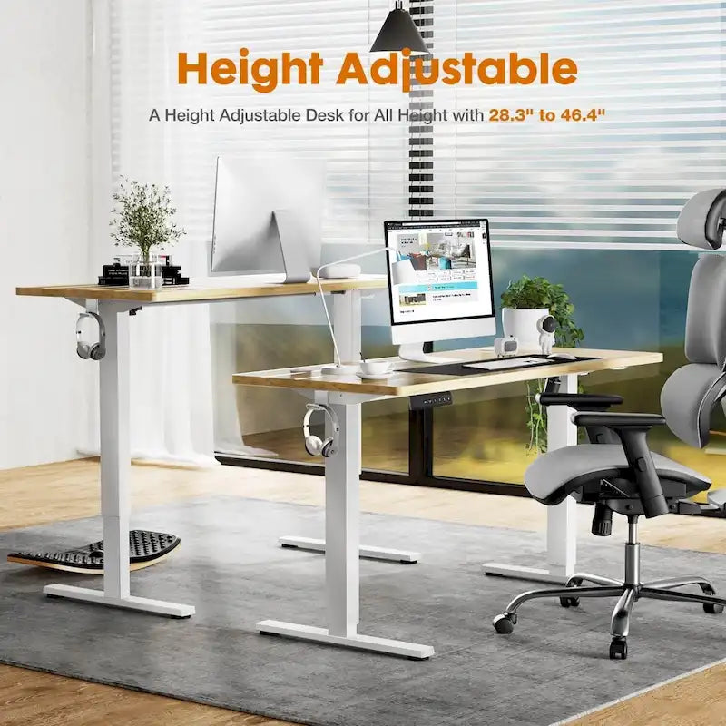 Bureau assis-debout électrique réglable en hauteur, bureau ergonomique pour ordinateur, quatre tailles, quatre couleurs