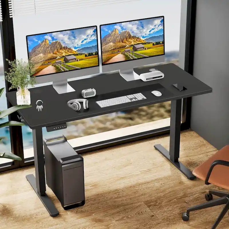 Bureau assis-debout électrique réglable en hauteur, bureau ergonomique pour ordinateur, quatre tailles, quatre couleurs