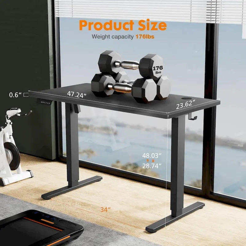 Bureau assis-debout électrique réglable en hauteur, bureau ergonomique pour ordinateur, quatre tailles, quatre couleurs