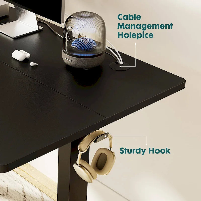 Bureau assis-debout électrique réglable en hauteur, bureau ergonomique pour ordinateur, quatre tailles, quatre couleurs