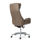 Chaise de bureau pivotante réglable Glitzhome 48 pouces style milieu du siècle en similicuir