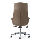 Chaise de bureau pivotante réglable Glitzhome 48 pouces style milieu du siècle en similicuir