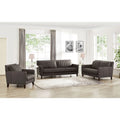Ensemble canapé, causeuse et fauteuil Hydeline Ennis en cuir pleine fleur - Canapé, causeuse, fauteuil