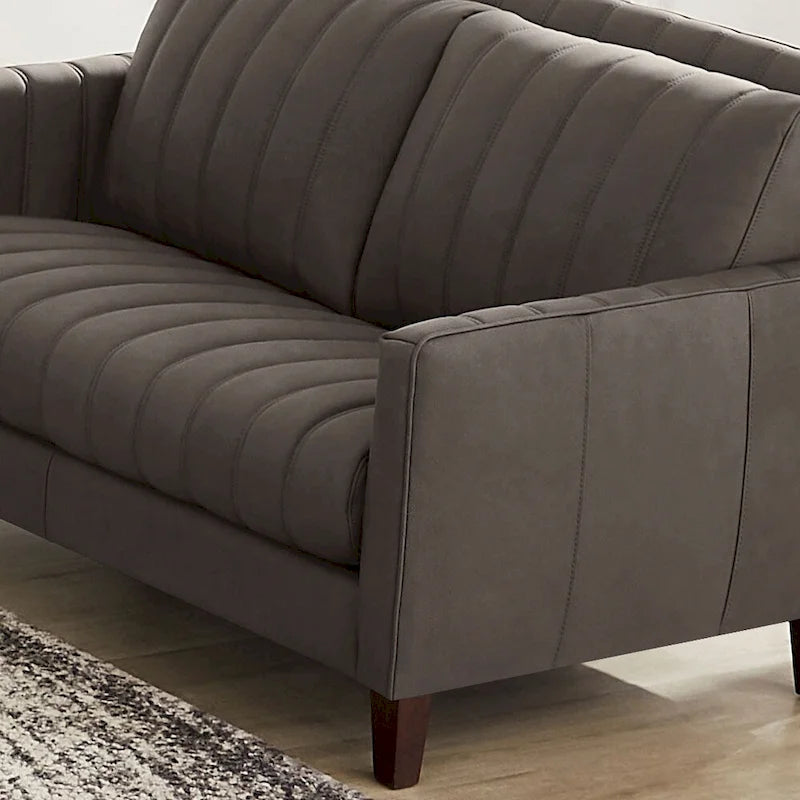 Ensemble canapé, causeuse et fauteuil Hydeline Ennis en cuir pleine fleur - Canapé, causeuse, fauteuil