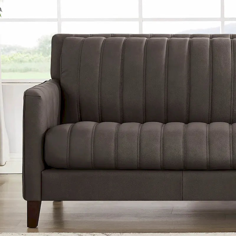 Ensemble canapé, causeuse et fauteuil Hydeline Ennis en cuir pleine fleur - Canapé, causeuse, fauteuil
