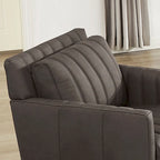 Ensemble canapé, causeuse et fauteuil Hydeline Ennis en cuir pleine fleur - Canapé, causeuse, fauteuil