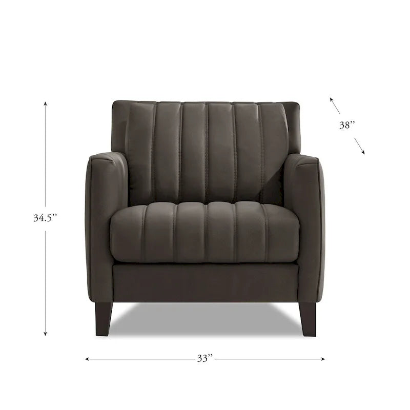 Ensemble canapé, causeuse et fauteuil Hydeline Ennis en cuir pleine fleur - Canapé, causeuse, fauteuil