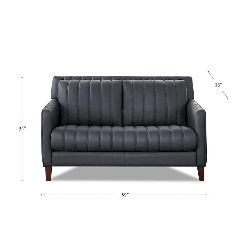 Ensemble canapé, causeuse et fauteuil Hydeline Ennis en cuir pleine fleur - Canapé, causeuse, fauteuil