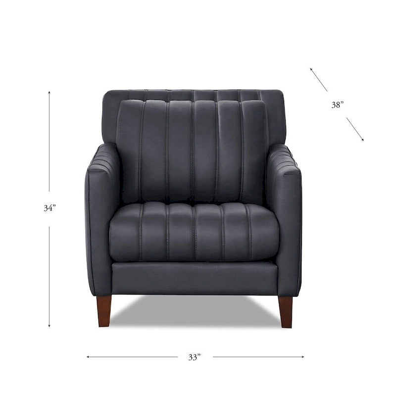Ensemble canapé, causeuse et fauteuil Hydeline Ennis en cuir pleine fleur - Canapé, causeuse, fauteuil