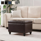 Banc ottoman de rangement capitonné, repose-pieds rectangulaire