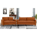 Ensemble canapé et causeuse 2 pièces Miles de US Pride Furniture avec coussins de dossier réversibles, style moderne du milieu du siècle