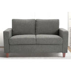 Ensemble canapé et causeuse 2 pièces Miles de US Pride Furniture avec coussins de dossier réversibles, style moderne du milieu du siècle