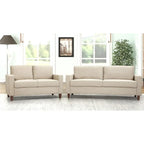 Ensemble canapé et causeuse 2 pièces Miles de US Pride Furniture avec coussins de dossier réversibles, style moderne du milieu du siècle