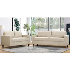 Ensemble canapé et causeuse 2 pièces Miles de US Pride Furniture avec coussins de dossier réversibles, style moderne du milieu du siècle
