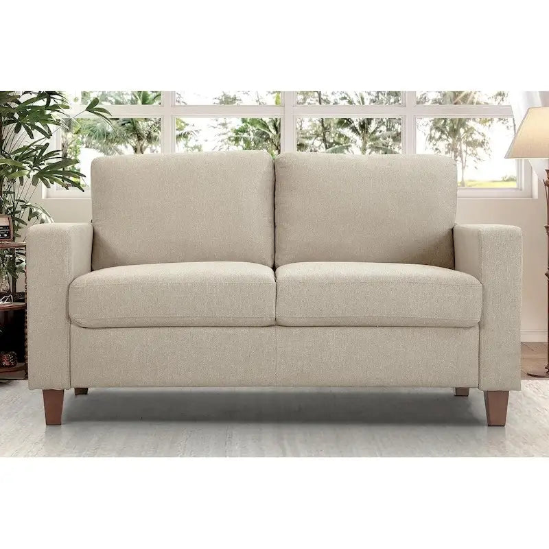 Ensemble canapé et causeuse 2 pièces Miles de US Pride Furniture avec coussins de dossier réversibles, style moderne du milieu du siècle