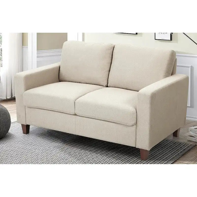 Ensemble canapé et causeuse 2 pièces Miles de US Pride Furniture avec coussins de dossier réversibles, style moderne du milieu du siècle