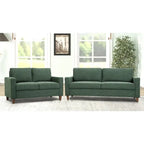 Ensemble canapé et causeuse 2 pièces Miles de US Pride Furniture avec coussins de dossier réversibles, style moderne du milieu du siècle