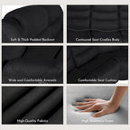 Canapé d'angle inclinable manuel 5 pièces en polyester/suède de 93 pouces de large