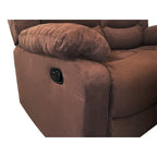 Canapé d'angle inclinable manuel 5 pièces en polyester/suède de 93 pouces de large