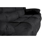 Canapé d'angle inclinable manuel 5 pièces en polyester/suède de 93 pouces de large