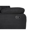 Canapé d'angle inclinable manuel 5 pièces en polyester/suède de 93 pouces de large