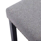 Banc moderne capitonné de 44 pouces de long avec garniture cloutée et pieds en bois