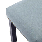 Banc moderne capitonné de 44 pouces de long avec garniture cloutée et pieds en bois