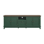 Meuble TV rustique de 183 cm (72 pouces) de large avec étagères réglables et rangement dissimulé - Largeur : 183 cm (72 pouces)