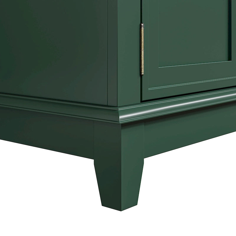 Meuble TV rustique de 183 cm (72 pouces) de large avec étagères réglables et rangement dissimulé - Largeur : 183 cm (72 pouces)