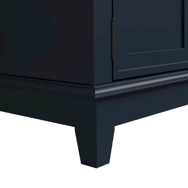 Meuble TV rustique de 183 cm (72 pouces) de large avec étagères réglables et rangement dissimulé - Largeur : 183 cm (72 pouces)