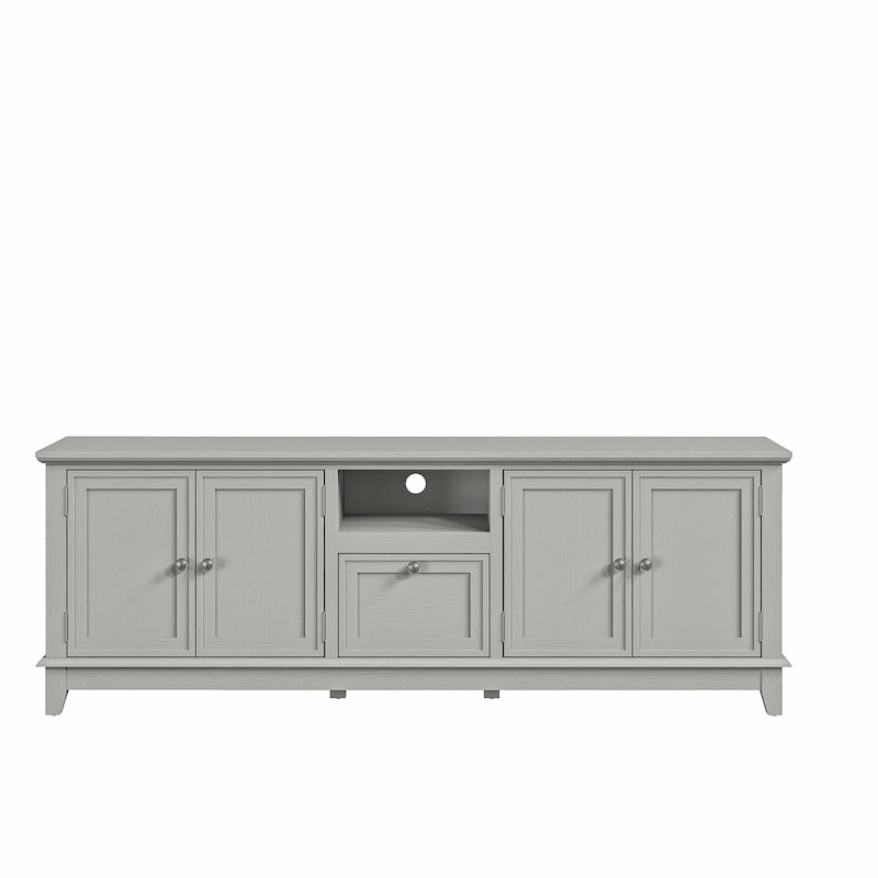 Meuble TV rustique de 183 cm (72 pouces) de large avec étagères réglables et rangement dissimulé - Largeur : 183 cm (72 pouces)