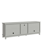 Meuble TV rustique de 183 cm (72 pouces) de large avec étagères réglables et rangement dissimulé - Largeur : 183 cm (72 pouces)