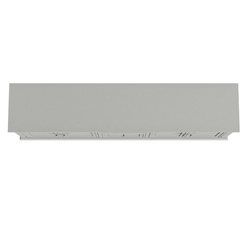 Meuble TV rustique de 183 cm (72 pouces) de large avec étagères réglables et rangement dissimulé - Largeur : 183 cm (72 pouces)