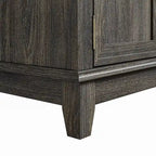Meuble TV rustique de 183 cm (72 pouces) de large avec étagères réglables et rangement dissimulé - Largeur : 183 cm (72 pouces)