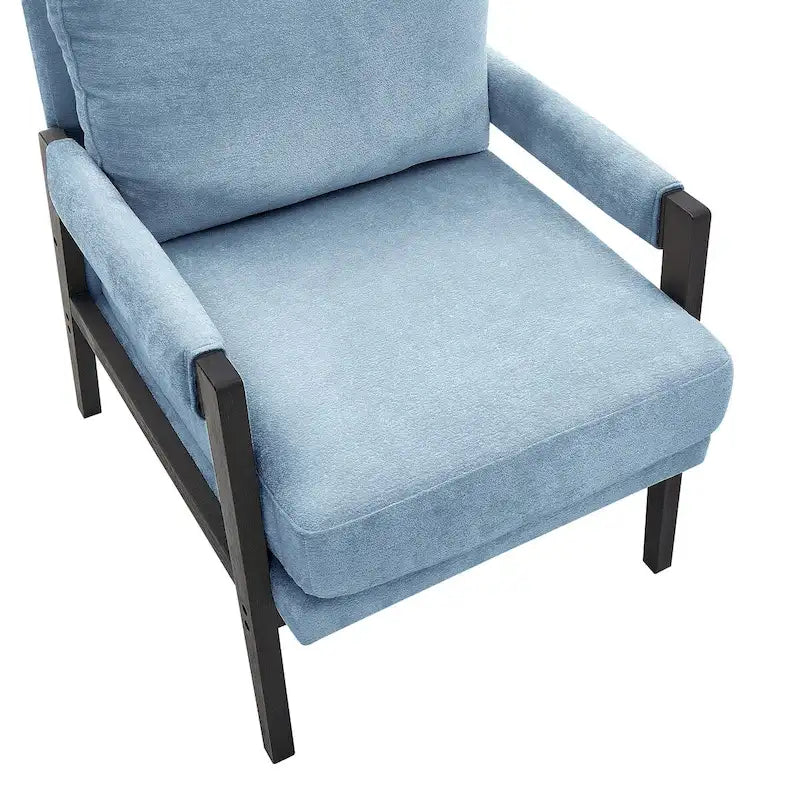 Fauteuil d'appoint rembourré en chenille Kelly de style moderne du milieu du siècle de Roundhill Furniture