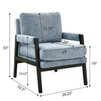 Fauteuil d'appoint rembourré en chenille Kelly de style moderne du milieu du siècle de Roundhill Furniture