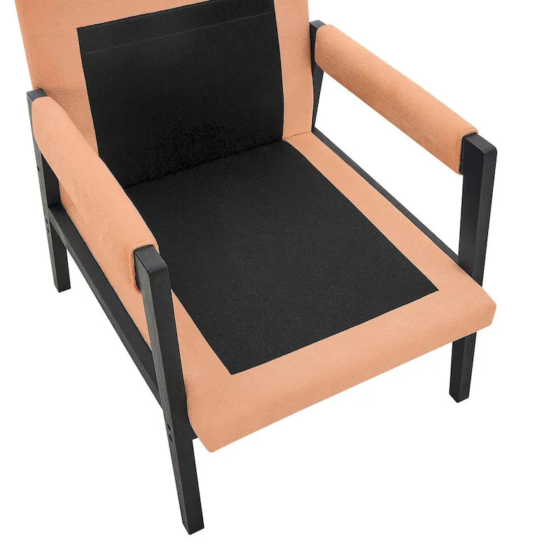 Fauteuil d'appoint rembourré en chenille Kelly de style moderne du milieu du siècle de Roundhill Furniture