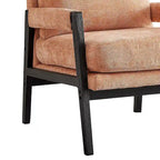 Fauteuil d'appoint rembourré en chenille Kelly de style moderne du milieu du siècle de Roundhill Furniture