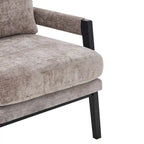 Fauteuil d'appoint rembourré en chenille Kelly de style moderne du milieu du siècle de Roundhill Furniture