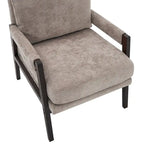 Fauteuil d'appoint rembourré en chenille Kelly de style moderne du milieu du siècle de Roundhill Furniture