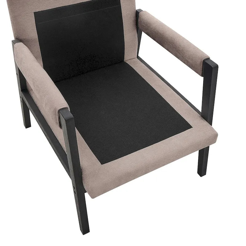 Fauteuil d'appoint rembourré en chenille Kelly de style moderne du milieu du siècle de Roundhill Furniture