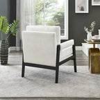 Fauteuil d'appoint rembourré en chenille Kelly de style moderne du milieu du siècle de Roundhill Furniture