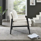 Fauteuil d'appoint rembourré en chenille Kelly de style moderne du milieu du siècle de Roundhill Furniture