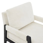 Fauteuil d'appoint rembourré en chenille Kelly de style moderne du milieu du siècle de Roundhill Furniture